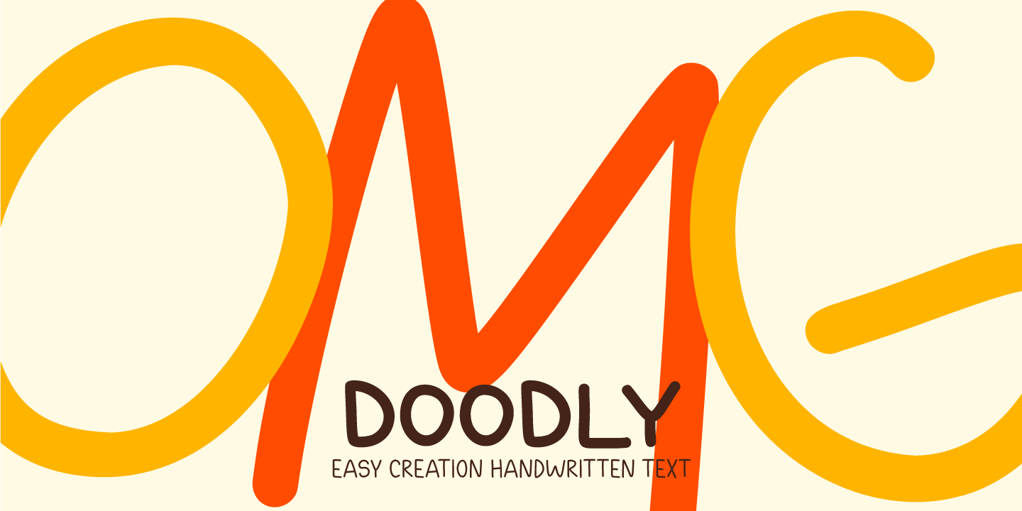 Przykład czcionki Doodly Medium Outline